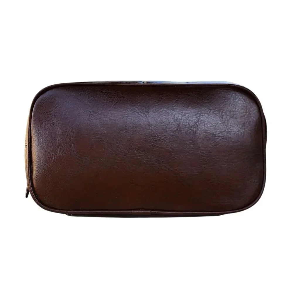 Relic Leather Dual Compartment Toiletry Travel Storage Bag